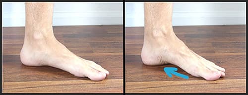 تمرین پای کوتاه برای اصلاح کف پای صاف